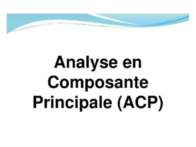 Analyse en Composante Principale (ACP)